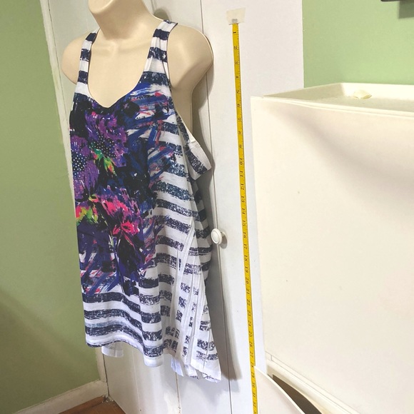 LANE BRYANT Nautical Floral Stripes Swing Tank Top Womens Large  14 16 - Picture 6 of 15